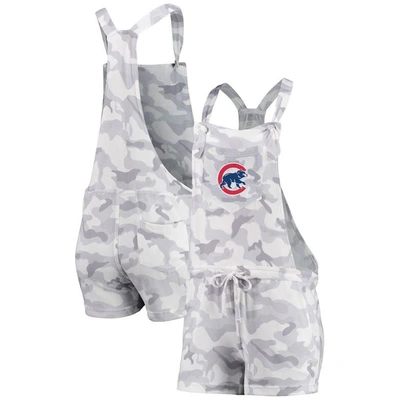 Concepts Sport Gray Chicago Cubs Camo Overall Romper