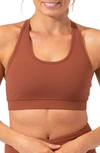 Threads 4 Thought Malana T-back Sports Bra In Taro