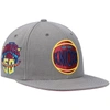 MITCHELL & NESS MITCHELL & NESS CHARCOAL NEW YORK KNICKS HARDWOOD CLASSICS 50TH ANNIVERSARY CARBON CABERNET FITTED H