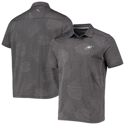 Tommy Bahama Charcoal Philadelphia Eagles Palm Coast Delray Frond Allover Islandzone Polo