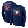 Fanatics Branded David Ortiz Navy Boston Red Sox Stats Resume Long Sleeve T-shirt In Navy