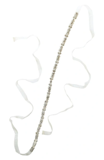 Brides And Hairpins Ruth Crystal Sash In Silver