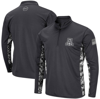Colosseum Men's Charcoal Arizona Wildcats Oht Military-inspired Appreciation Digi Camo Quarter-zip Jacket In Charcoal