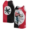 Mitchell & Ness Eddie George Black/scarlet Ohio State Buckeyes Sublimated Player Big & Tall Tank Top In Black