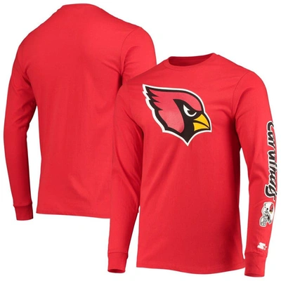 Starter Men's Cardinal Arizona Cardinals Halftime Long Sleeve T-shirt In Red