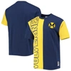 MITCHELL & NESS MITCHELL & NESS NAVY/MAIZE MICHIGAN WOLVERINES PLAY BY PLAY 2.0 T-SHIRT
