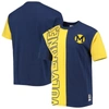 Mitchell & Ness Men's  Navy, Maize Michigan Wolverines Play By Play 2.0 T-shirt In Navy