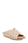 Comfortiva Gala Crisscross Slide Sandal In Natural