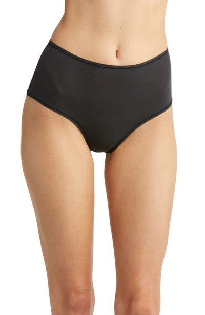 Skims Fits Everybody High-rise Stretch-jersey Briefs In Onyx