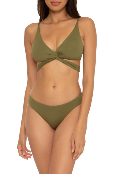 Becca Color Code Wrap Bikini Top In Seaweed