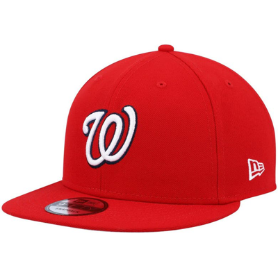 New Era Red Washington Nationals Primary Logo 9fifty Snapback Hat