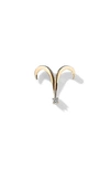 Lana Jewelry Half Pair Solo Zodiac Stud Earring In Aires