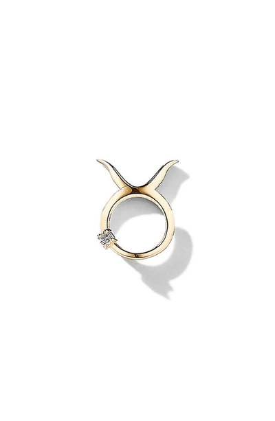 Lana Jewelry Half Pair Solo Zodiac Stud Earring In Taurus