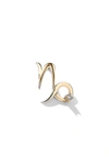 Lana Jewelry Women's Twenty 14k Gold & Diamond Capricorn Stud Earring