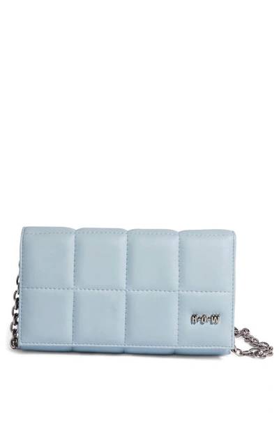 House Of Want We Browse Vegan Leather Wallet Crossbody Bag In Pastel Blue