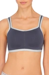 Natori High-impact Yogi Contour Convertible Full Coverage Sports Bra 731050 In Ash Navy/linen