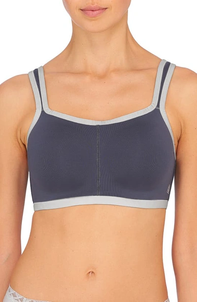 Natori High-impact Yogi Contour Convertible Full Coverage Sports Bra 731050 In Ash Navy/linen