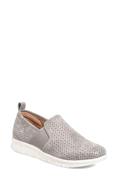 Comfortiva Casey Perforated Slip-on Sneaker In Grey