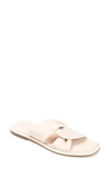 Journee Signature Kanndice Crisscross Slide Sandal In Beige