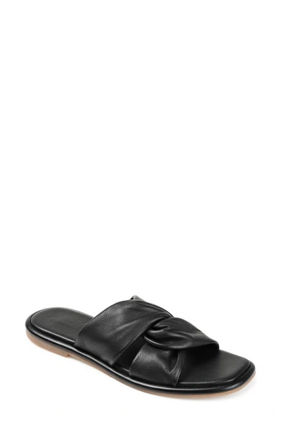 Journee Signature Kanndice Crisscross Slide Sandal In Black