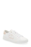 Ted Baker Tarliah Magnolia-detail Low-top Leather Trainers In White-pink