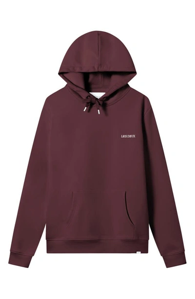 Les Deux Diego Cotton Hoodie In Sassafras/ Ivory