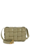 Bottega Veneta Padded Cassette Bag In Travertine/gold