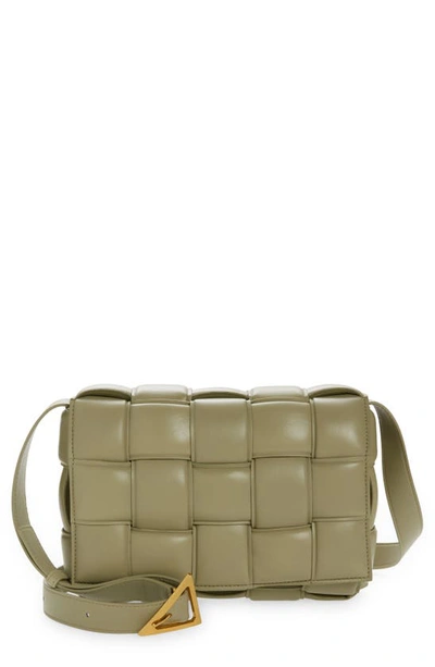 Bottega Veneta Padded Cassette Bag In Travertine/gold