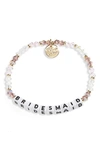 Little Words Project Bridesmaid Beaded Stretch Bracelet In White Multi