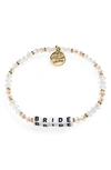 Little Words Project Bride Beaded Stretch Bracelet In Lace White