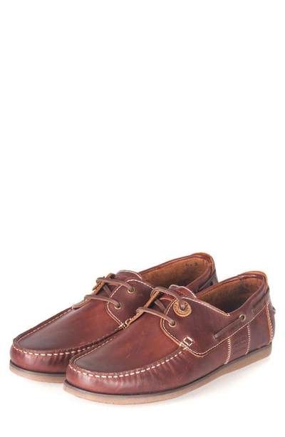 Barbour Men's Capstan Boat Shoes Men's Shoes In Mahogany Leather