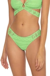 Becca Color Play Mesh Bikini Bottoms In Matcha