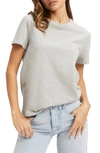 Good American Supima® Cotton Girlfriend T-shirt In Heather Grey001