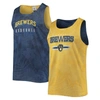 FOCO FOCO NAVY/GOLD MILWAUKEE BREWERS FLORAL REVERSIBLE MESH TANK TOP