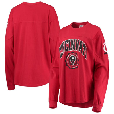 Pressbox Red Cincinnati Bearcats Edith Long Sleeve T-shirt