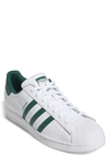 Adidas Originals Superstar Sneaker In White/ Green