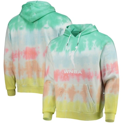 The Wild Collective Mint/coral Wnba Logowoman Pride Pullover Hoodie In Mint,coral