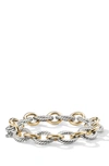 DAVID YURMAN OVAL LINK CHAIN BRACELET WITH 18K YELLOW GOLD