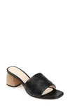 Journee Signature Kellee Woven Leather Sandal In Black