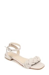 Journee Signature Sellma Braided Ankle Strap Sandal In White