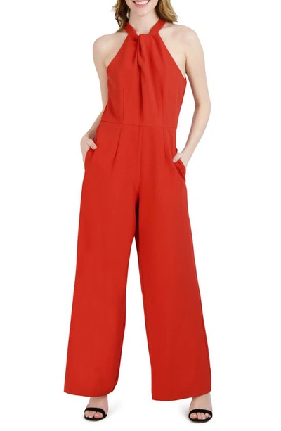 Julia Jordan Halter Neck Jumpsuit In Nocolor