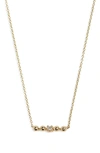 DANA REBECCA DESIGNS POPPY RAE DIAMOND BAR PENDANT NECKLACE