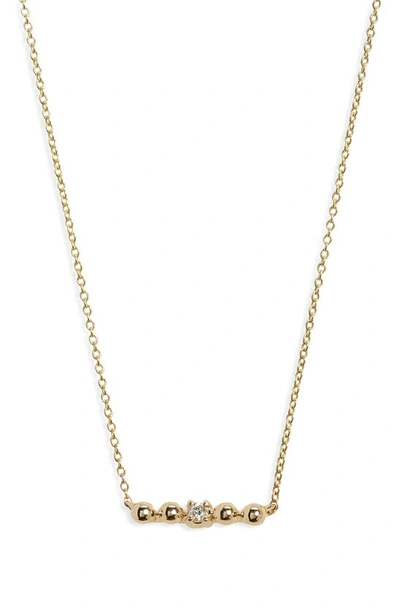 Dana Rebecca Designs Poppy Rae Diamond Bar Pendant Necklace In Yellow Gold