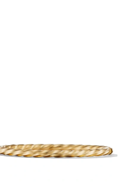 David Yurman 4mm Cable Edge Bracelet In Recycled 18k Gold In Yellow Gold