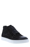 Zanzara Bobby Leather High Top Sneaker In Black