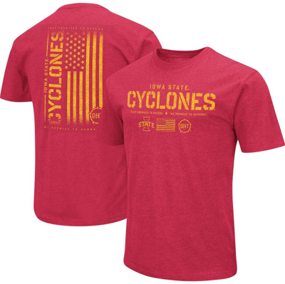 Colosseum Cardinal Iowa State Cyclones Oht Military Appreciation Flag 2.0 T-shirt