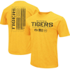 Colosseum Gold Missouri Tigers Oht Military Appreciation Flag 2.0 T-shirt In Gold