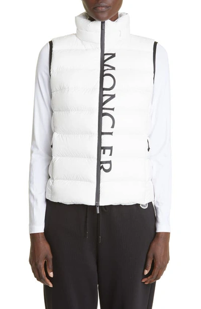 Moncler Cenis Down Puffer Vest In White