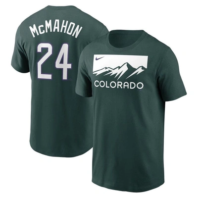 Nike Men's  Ryan Mcmahon Green Colorado Rockies City Connect Name And Number T-shirt