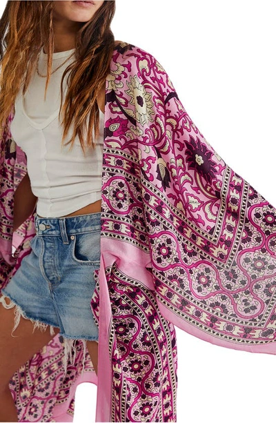 Free People Magic Dance Duster In Cherry Blossom Combo